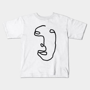 One line face Kids T-Shirt